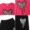 Leopard Heart Pant Set