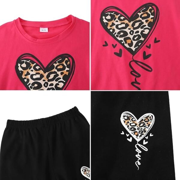 Leopard Heart Pant Set