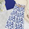 Blue Floral Collar Set