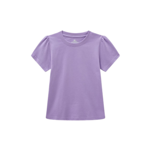 Purple Round Collar Tee