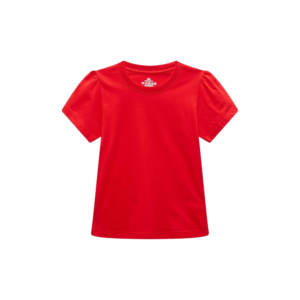 Red Round Collar Tee