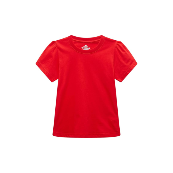 Red Round Collar Tee