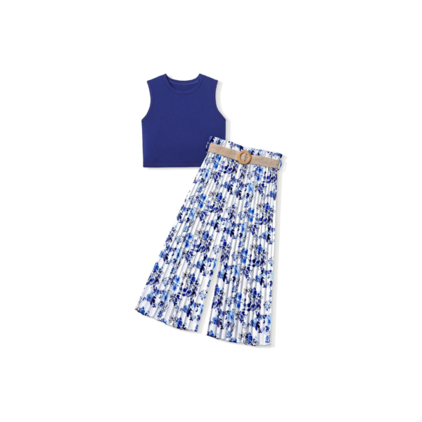 Blue Floral Collar Set