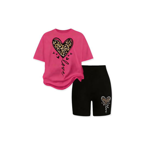 Leopard Heart Pant Set