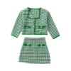 Green Houndstooth Skirt