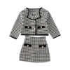 B&W Houndstooth Skirt