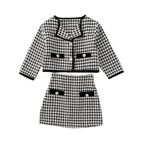 B&W Houndstooth Skirt