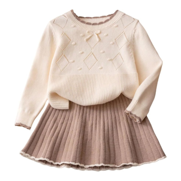 Khaki Skirt Short Set