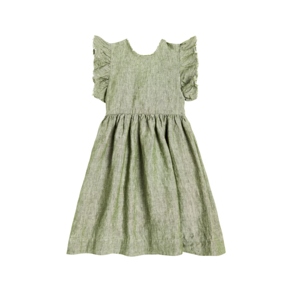 5 Green Ribbon Dress