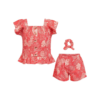 Red Blossom Short Set