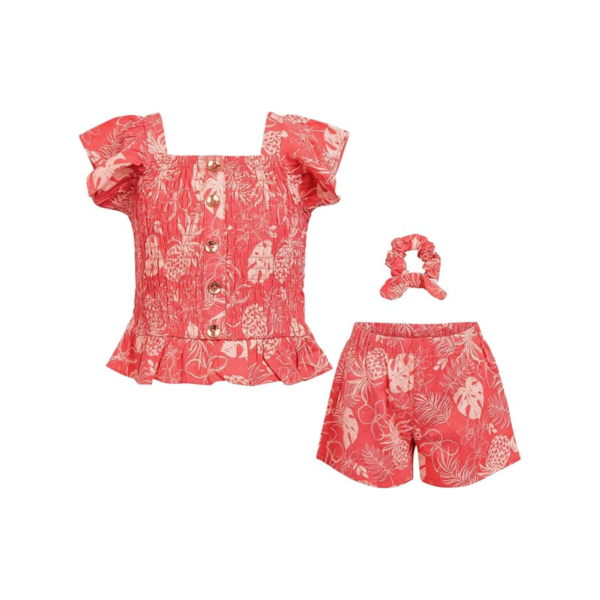 Red Blossom Short Set