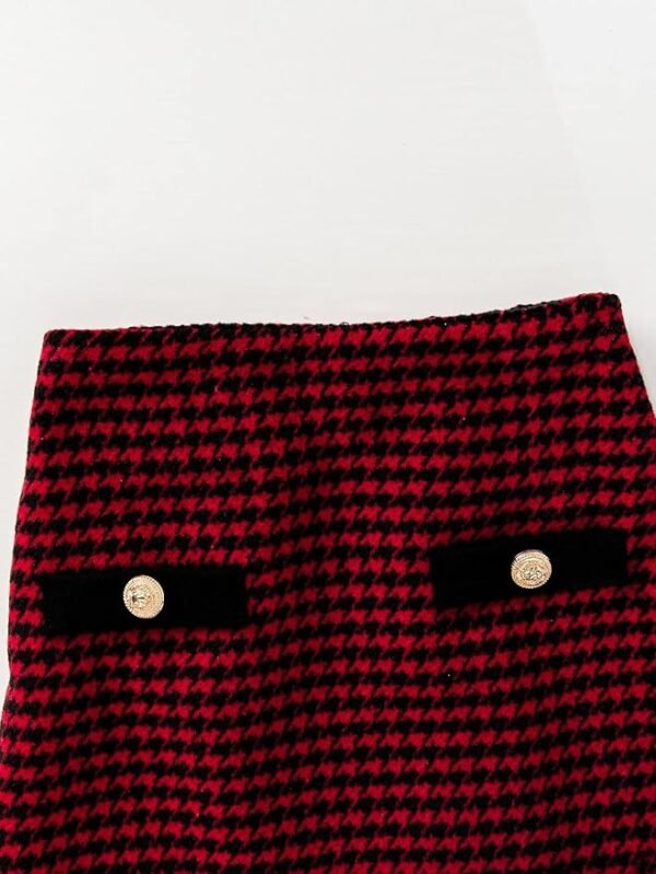 Red Sweater Stretch Top