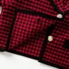Red Sweater Stretch Top
