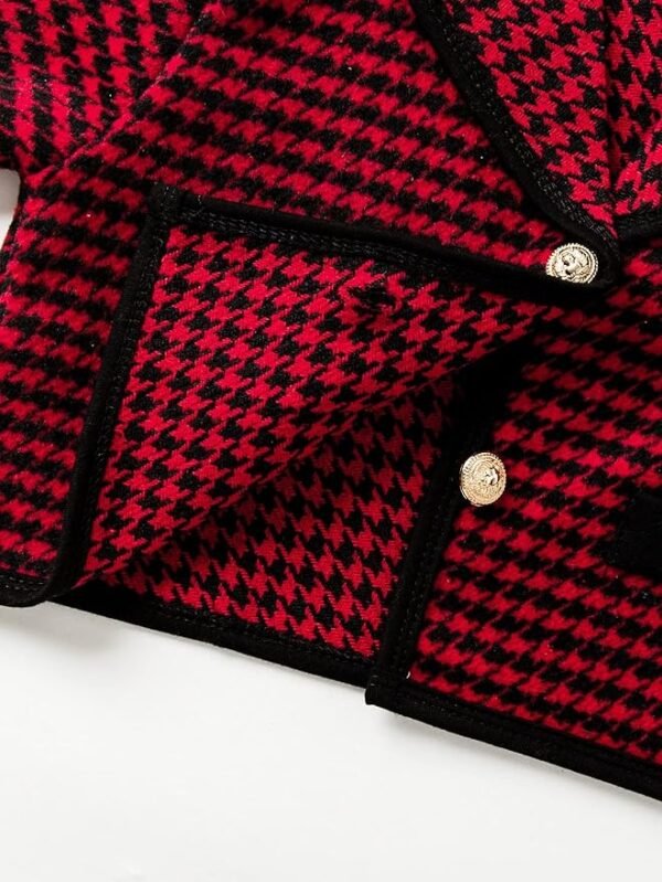 Red Sweater Stretch Top