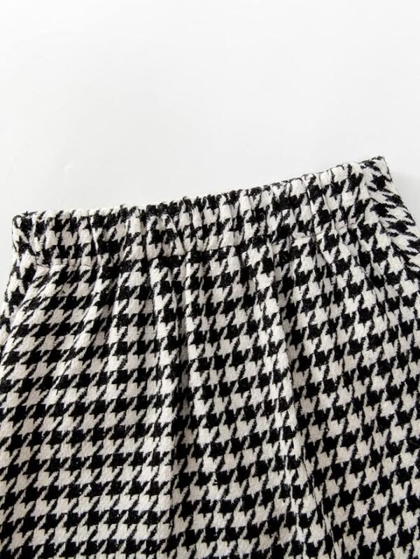 B&W Houndstooth Skirt