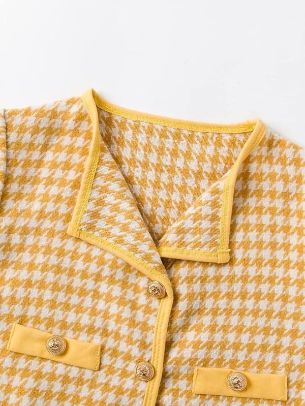 Yellow Houndstooth Skirt