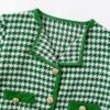 Green Houndstooth Skirt