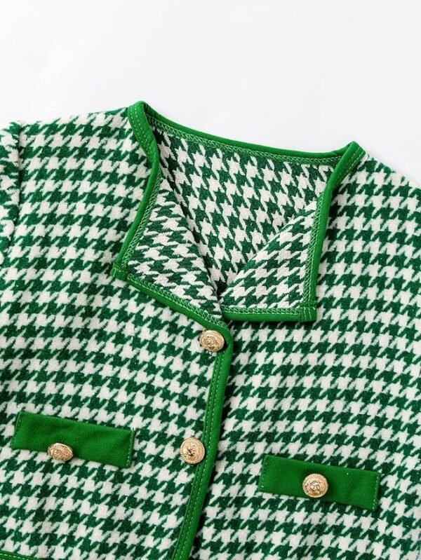 Green Houndstooth Skirt